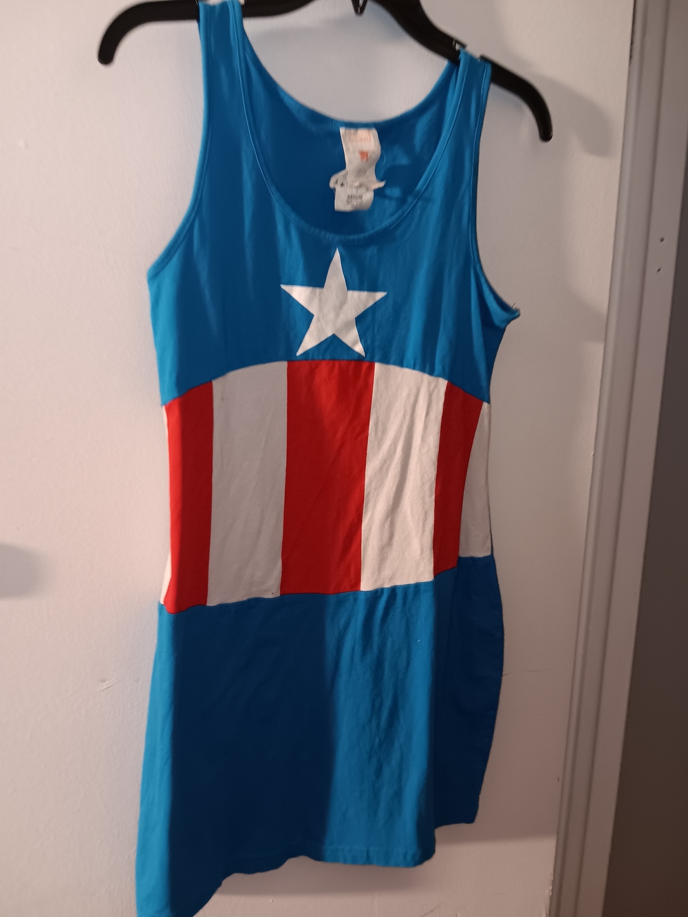 Blue Patriotic Star Tank Dress